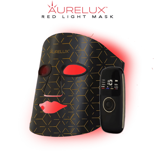 Aurelux™ LED light therapy face mask (black) - AURELUX BEAUTY