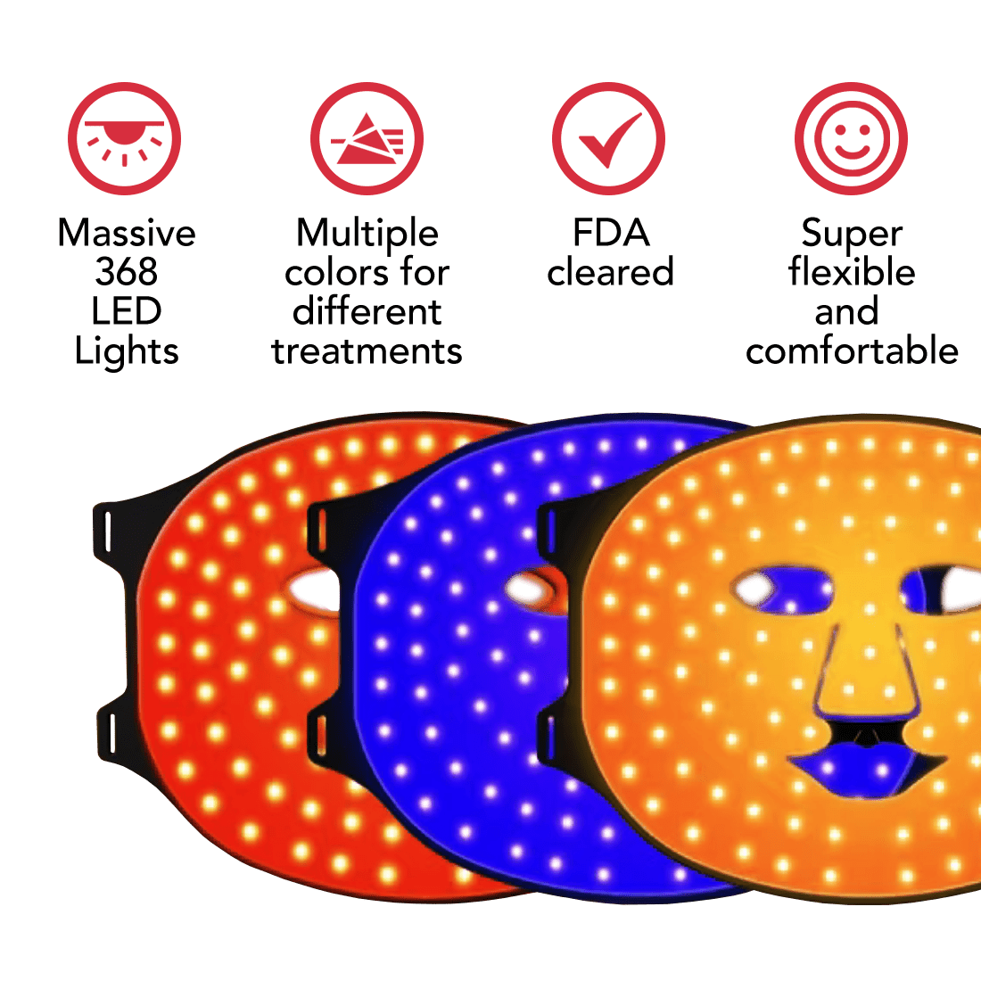 AURELUX™ LED Light Skin Rejuvenation Therapy Face Mask (black) - The Red Light Store