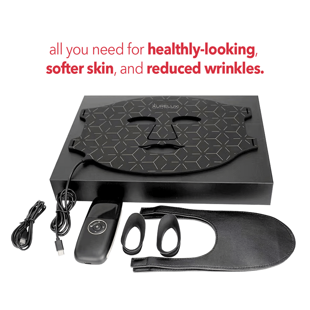 AURELUX™ LED Light Skin Rejuvenation Therapy Face Mask (black) - The Red Light Store