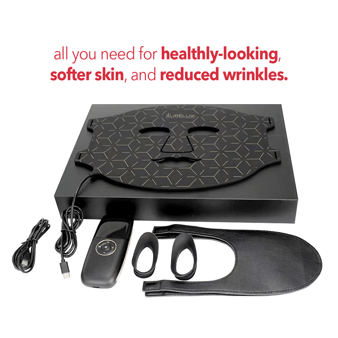AURELUX™ LED Light Skin Rejuvenation Therapy Face Mask (black) - The Red Light Store