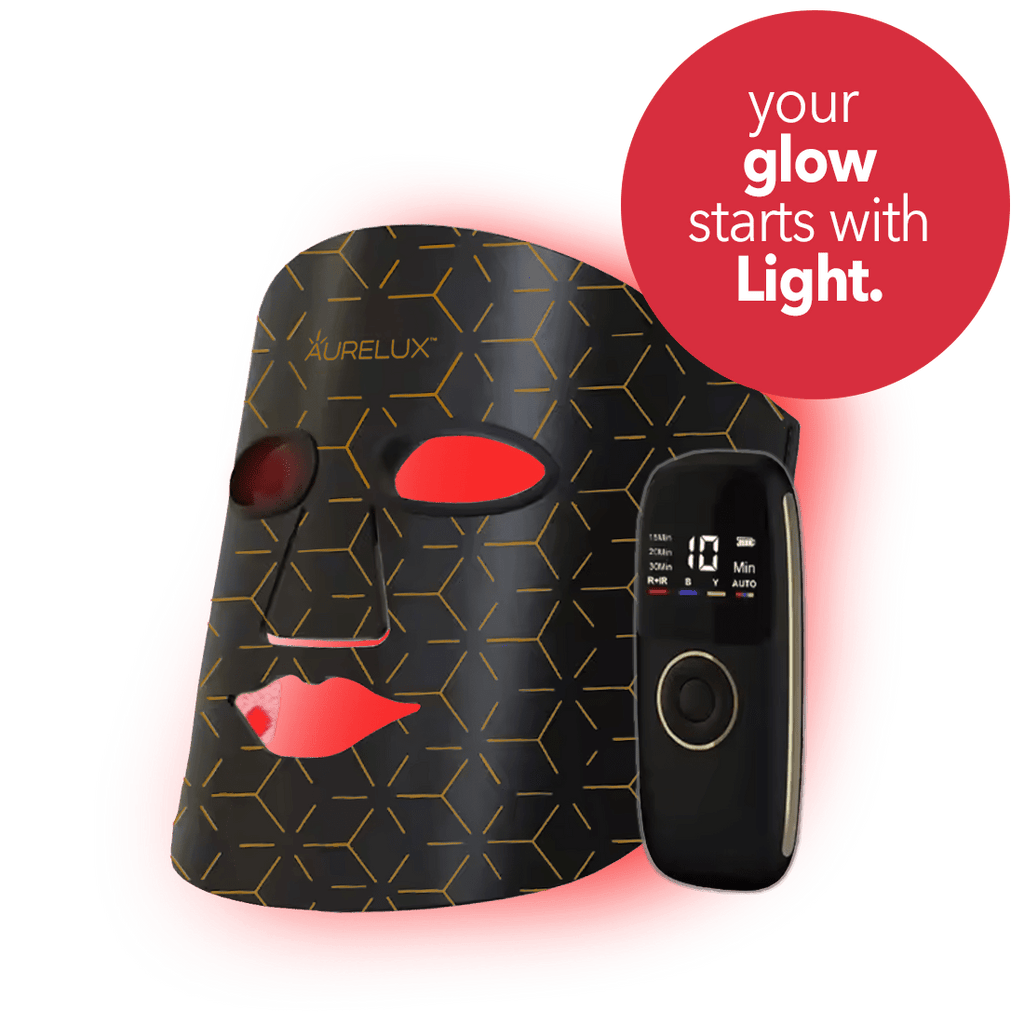 AURELUX™ LED Light Skin Rejuvenation Therapy Face Mask (black) - The Red Light Store