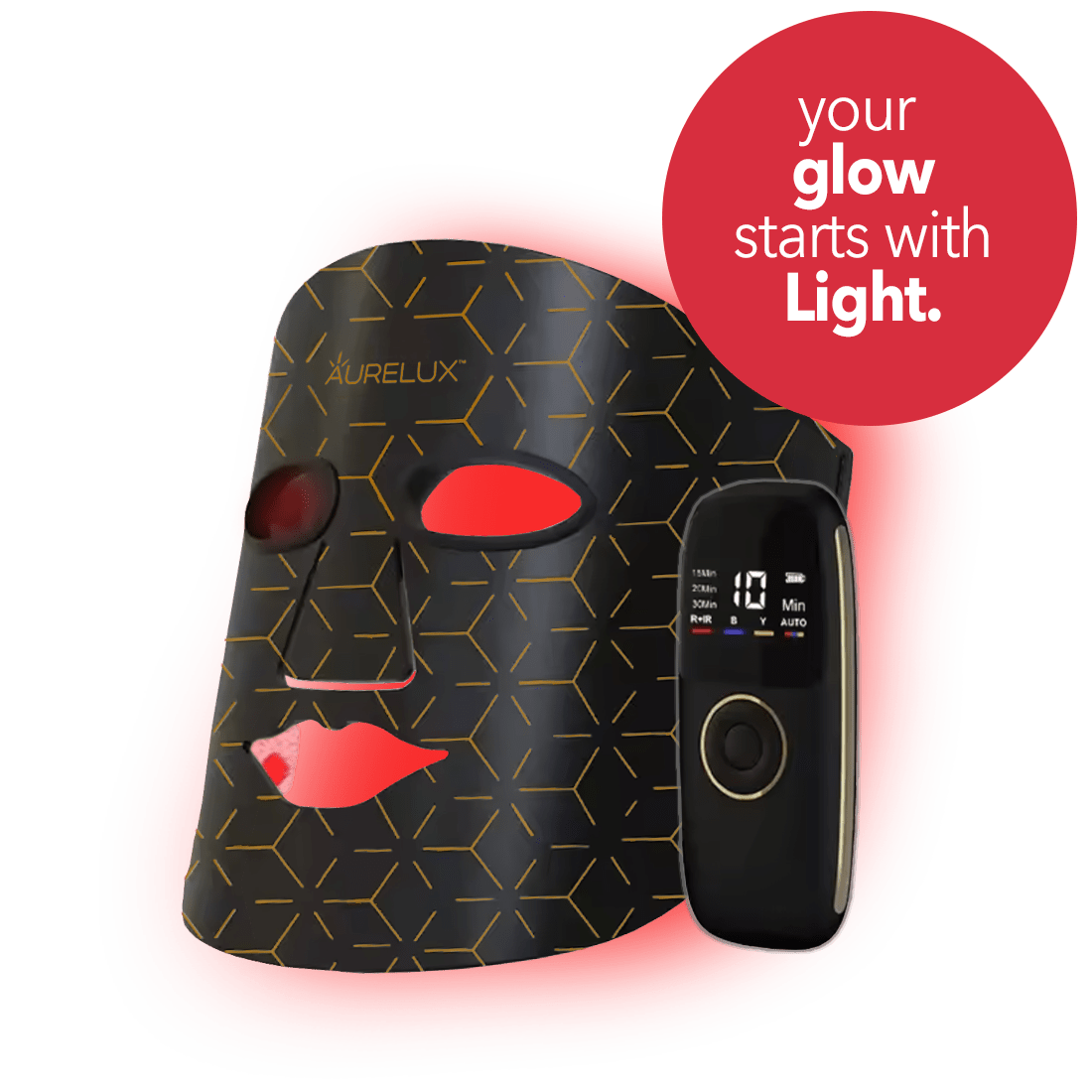 AURELUX™ LED Light Skin Rejuvenation Therapy Face Mask (black) - The Red Light Store