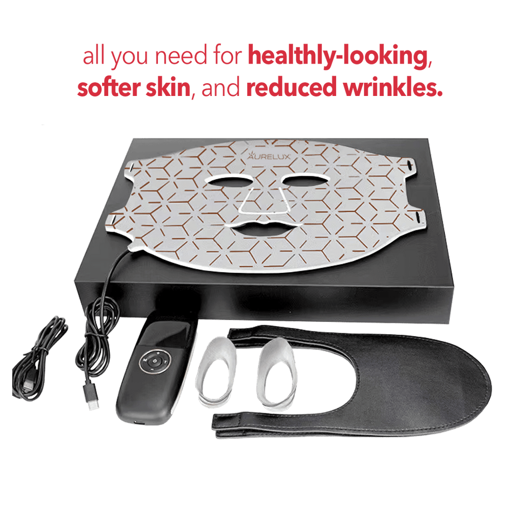AURELUX™ LED Light Skin Rejuvenation Therapy Face Mask (white) - The Red Light Store