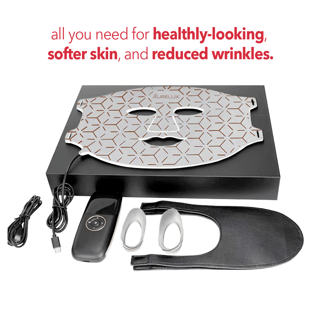 AURELUX™ LED Light Skin Rejuvenation Therapy Face Mask (white) - The Red Light Store