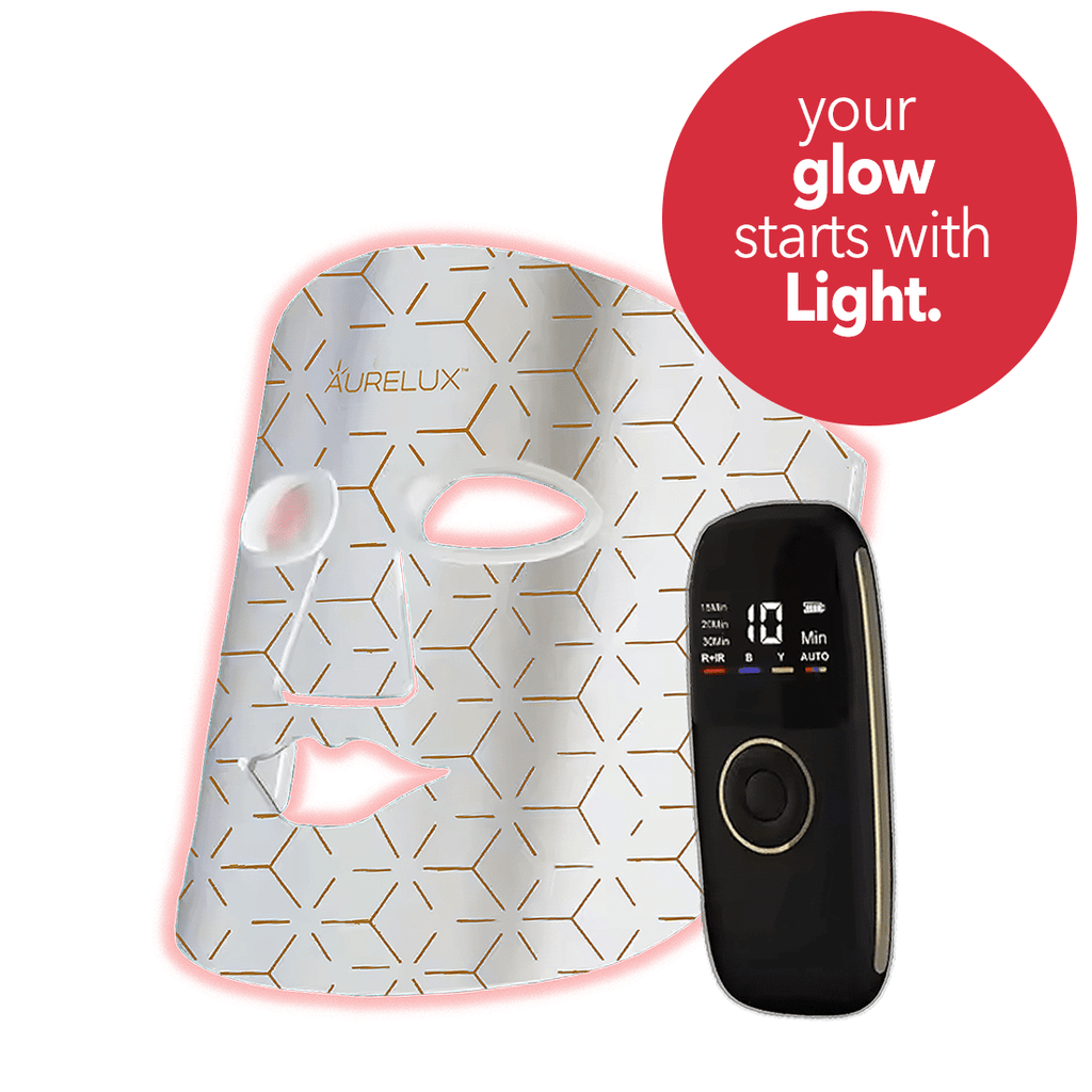 AURELUX™ LED Light Skin Rejuvenation Therapy Face Mask (white) - The Red Light Store