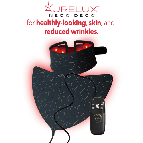 AURELUX™ LED Light Skin Rejuvenation Therapy Neck Deck (black) - The Red Light Store