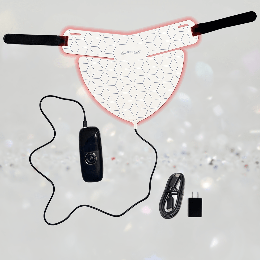 AURELUX™ LED Light Skin Rejuvenation Therapy Neck Deck (black) - The Red Light Store