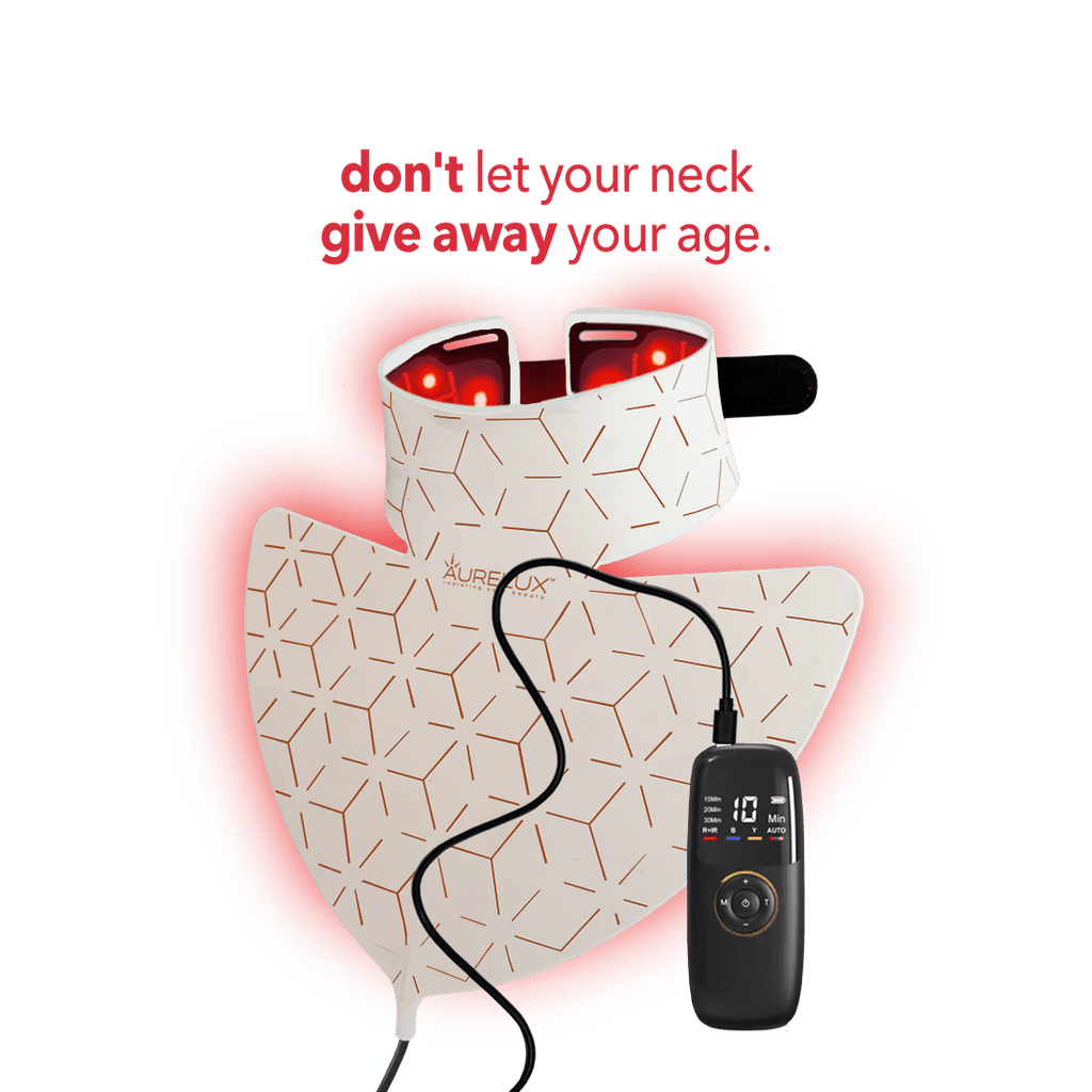 AURELUX™ LED Light Skin Rejuvenation Therapy Neck Deck (white) - The Red Light Store