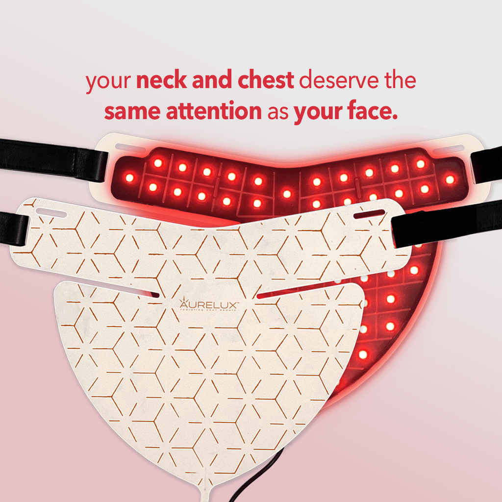 AURELUX™ LED Light Skin Rejuvenation Therapy Neck Deck (white) - The Red Light Store