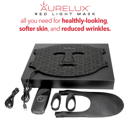 Aurelux™ LED light therapy face mask (black) - AURELUX BEAUTY