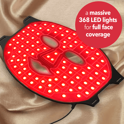 Aurelux™ LED light therapy face mask (black) - AURELUX BEAUTY