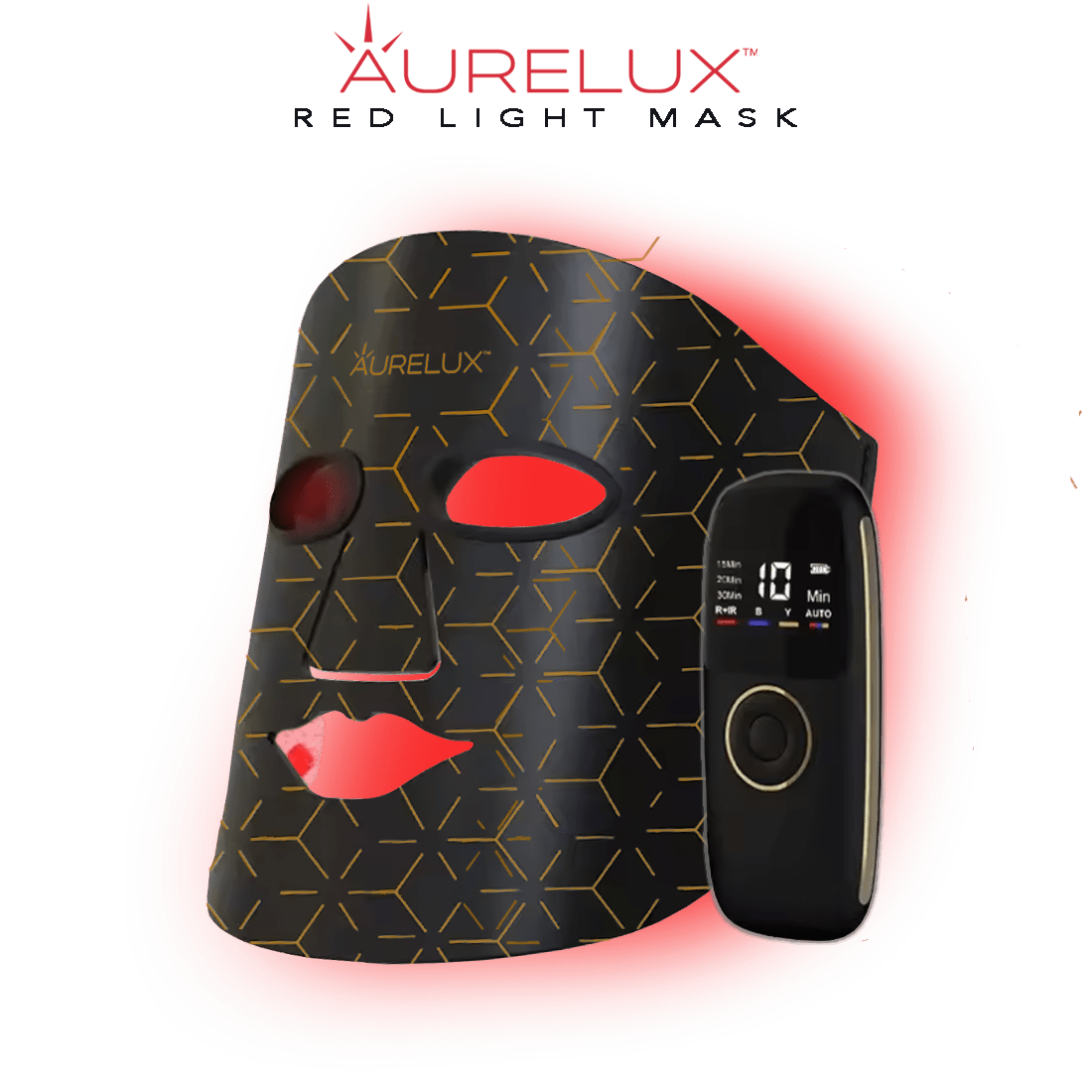 Aurelux™ LED light therapy face mask (black) - AURELUX BEAUTY