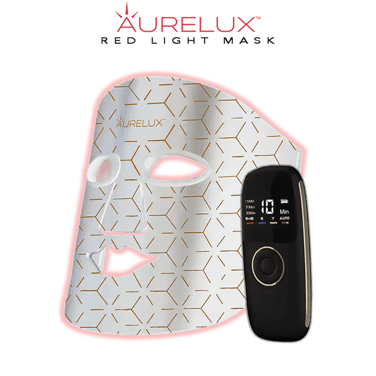 Aurelux™ LED light therapy face mask (white) - AURELUX BEAUTY