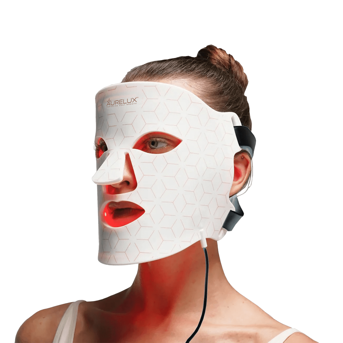 Aurelux™ LED light therapy face mask (white) - AURELUX BEAUTY