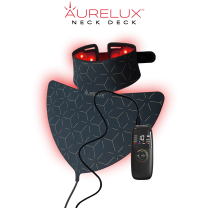 Aurelux LED red light therapy neck deck (black) - AURELUX BEAUTY
