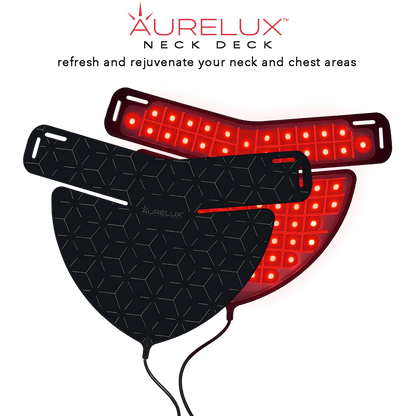 Aurelux LED red light therapy neck deck (black) - AURELUX BEAUTY