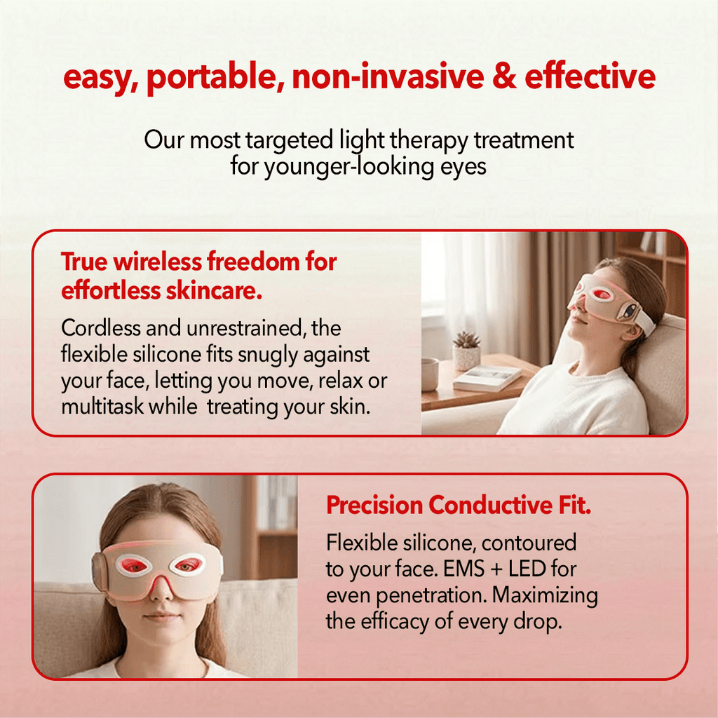 LUMINA™ Eye Mask - LED Red Light and EMS - The Red Light Store