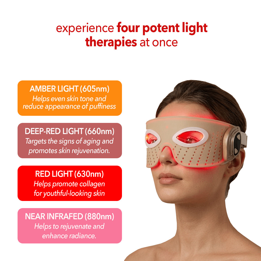 LUMINA™ Eye Mask - LED Red Light and EMS - The Red Light Store