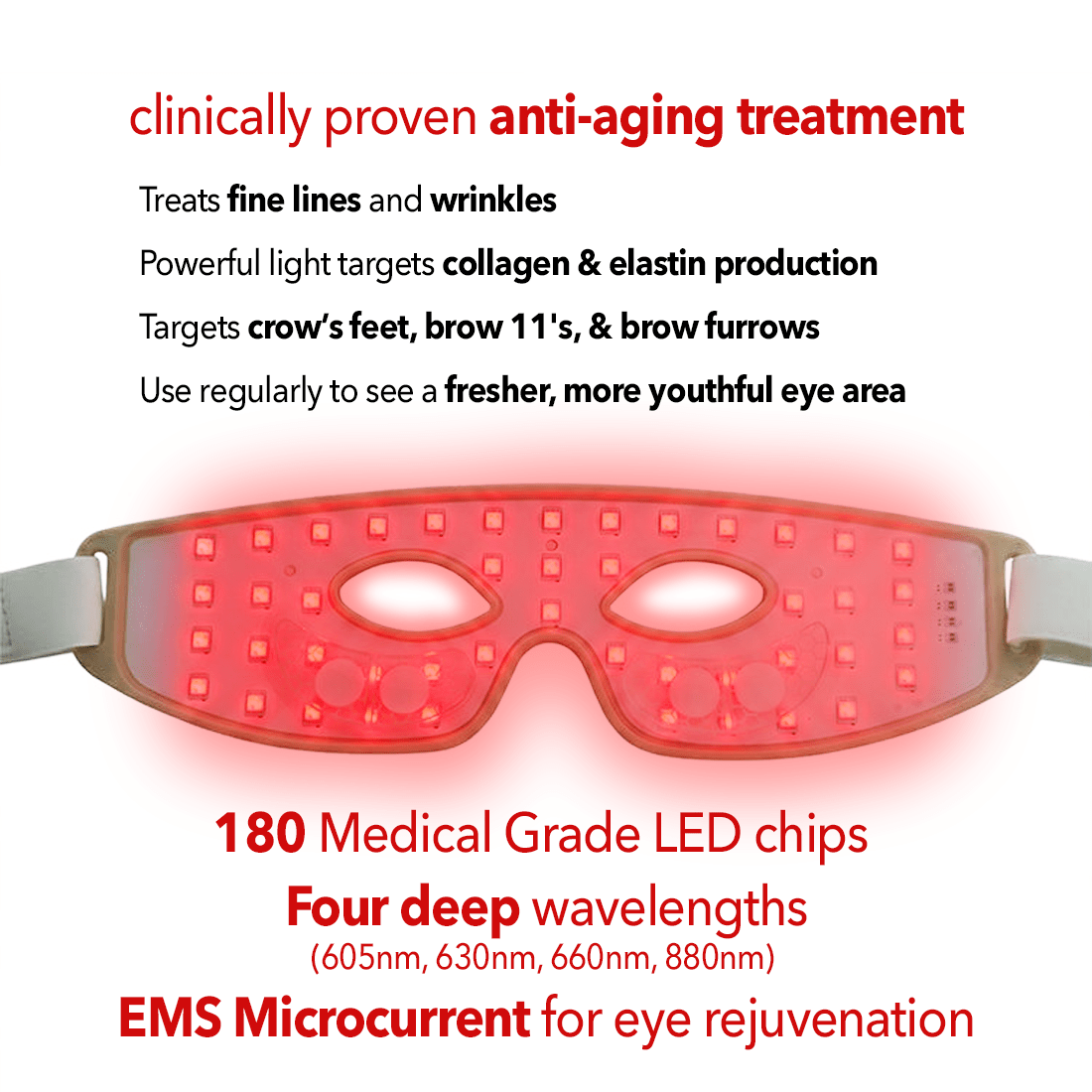 LUMINA™ Eye Mask - LED Red Light and EMS - The Red Light Store