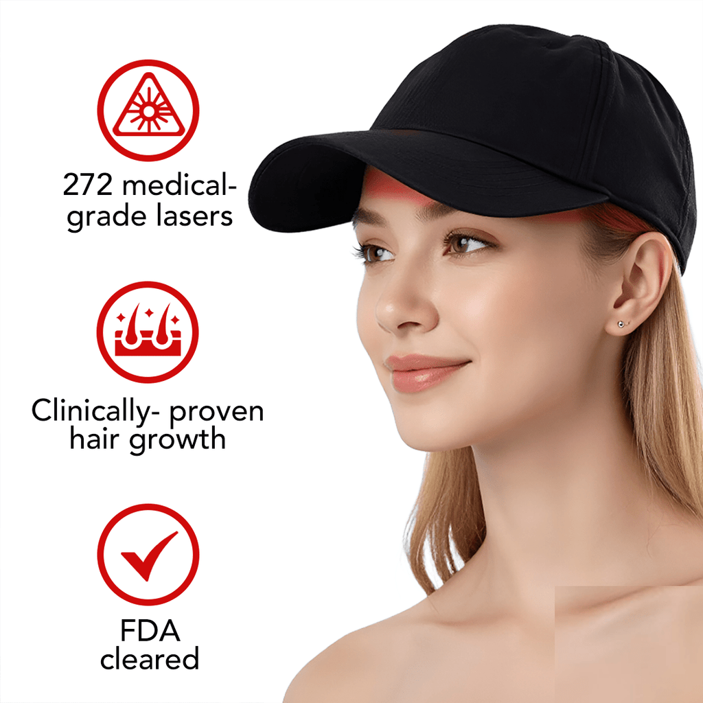 Regenr8™ Pro - 272 Laser Red Light Therapy Cap for Hair Growth (Black) - The Red Light Store