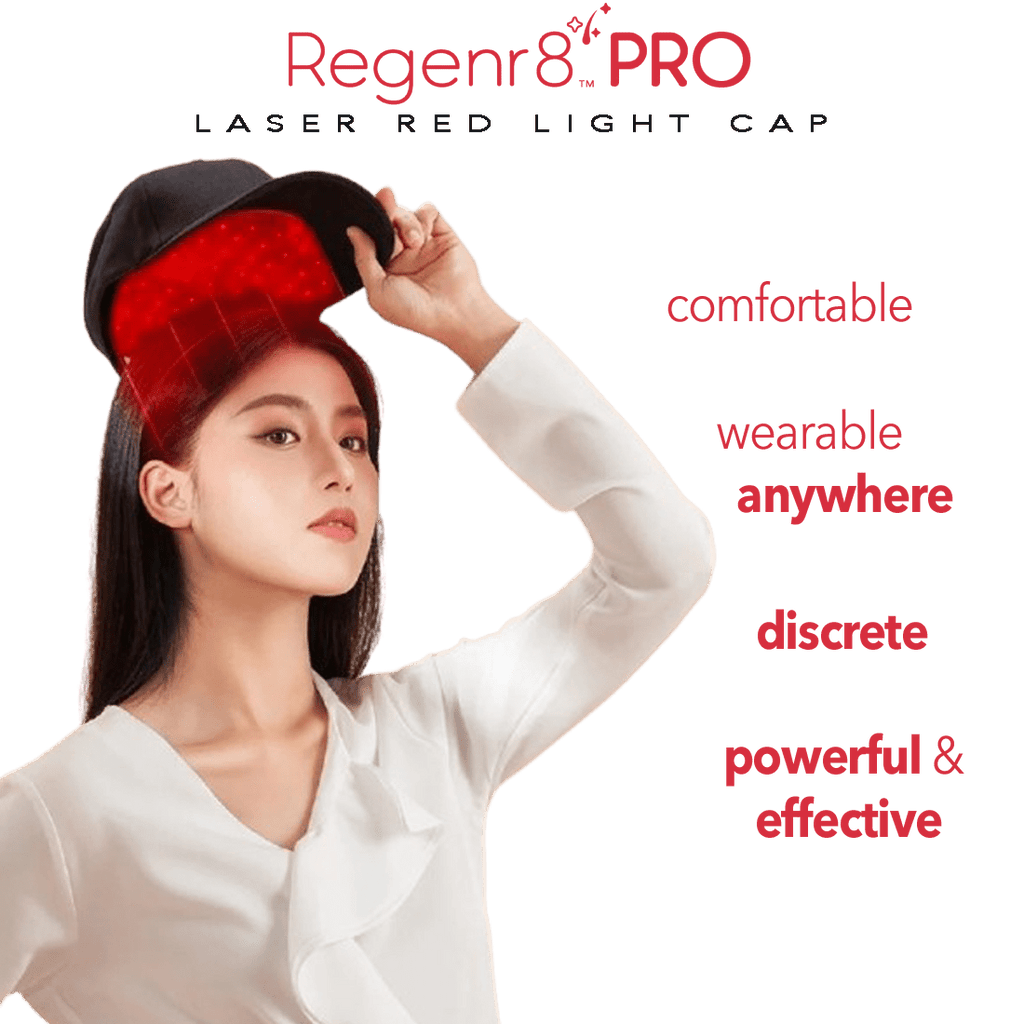 Regenr8™ Pro - 272 Laser Red Light Therapy Cap for Hair Growth (Black) - The Red Light Store