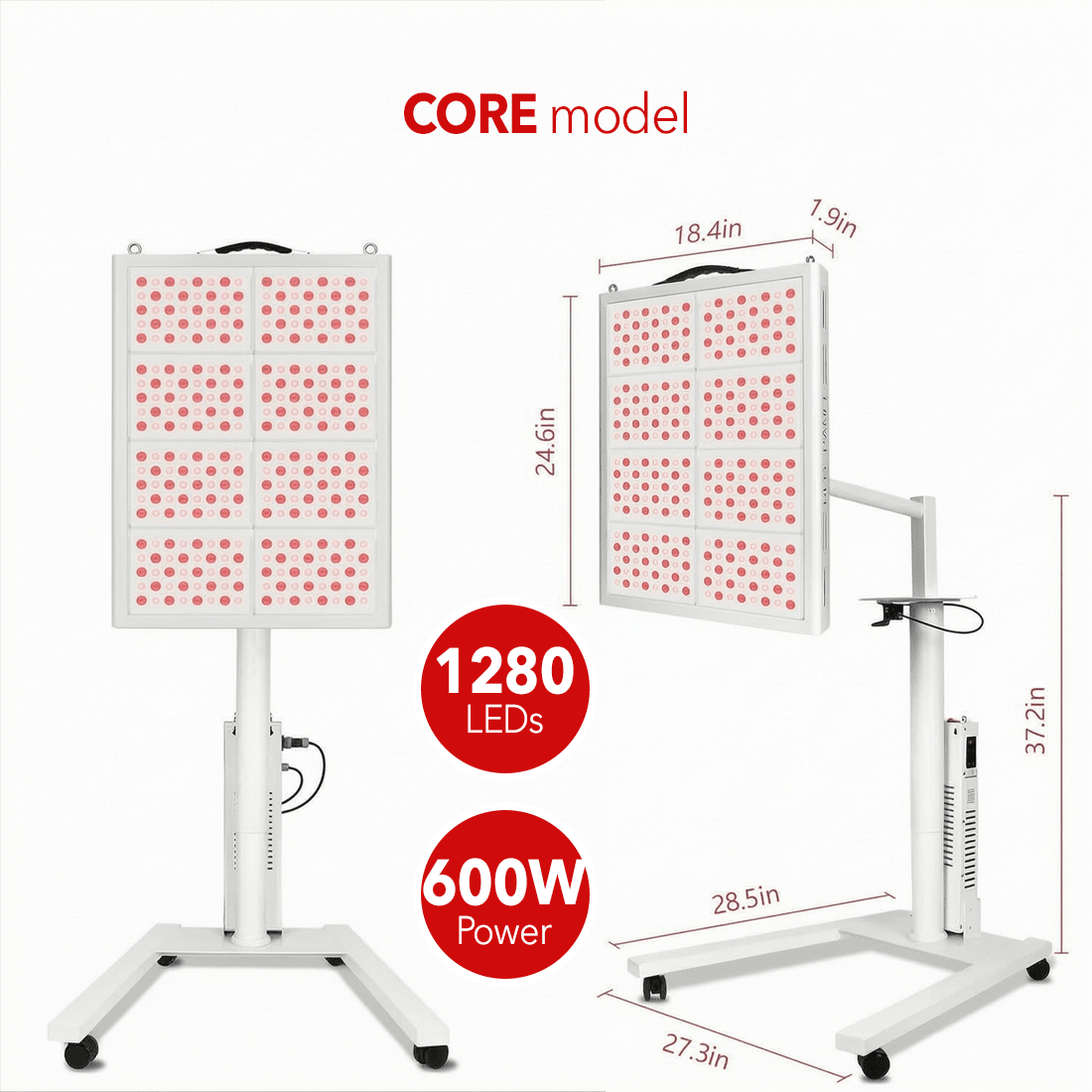 RegenWave™ Core - LED Red Light Therapy Panel with 1280 LED chips - The Red Light Store